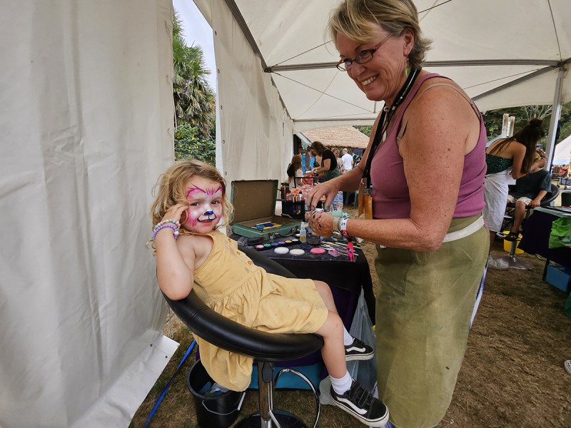 Face painting in the Art Zone | Issue Winter 2025